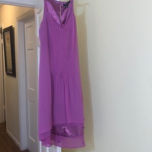 Women’s white house black market purple maxi flowy dress